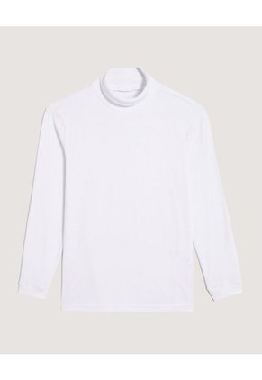 Camiseta Para Niño Manga Larga Cuello Alto Color Blanco Marca Ostu #80090256