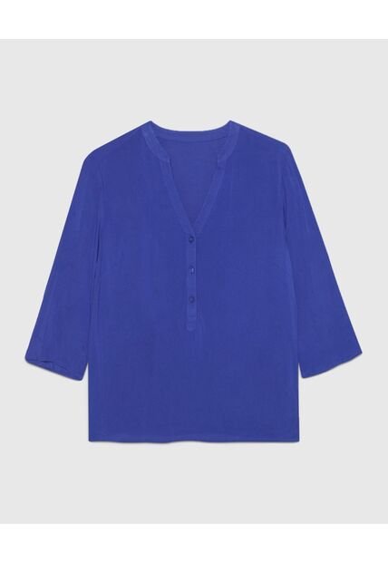 Blusa Para Mujer Manga 3/4 Color Azul  Marca Ostu #40120718
