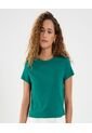 Camiseta Para Mujer Manga Corta Cuello Redondo Color Verde Marca Ostu #40092425 de Ostu