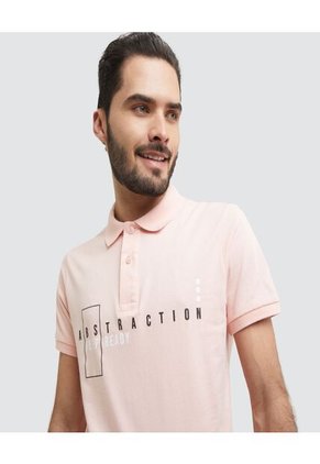 Polo Para Hombre Cuello Tejido Sin Bolsillo Color Rosado  Marca Ostu #60110476