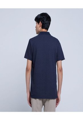 Polo Para Hombre Cuello Tejido Con Bolsillo Color Azul Medio Marca Ostu #60110574