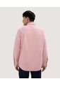 Camisa Para Hombre Manga Larga Con Bolsillo Color Rosado  Marca Ostu #60010679 de Ostu