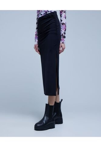 Falda Para Mujer Largo Color Negro Marca Ostu #40140133 Ostu