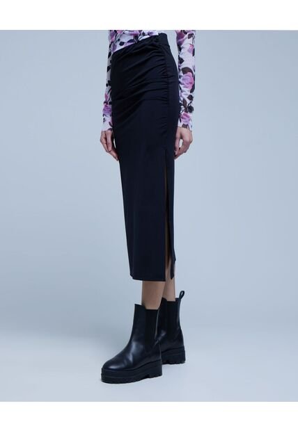 Falda Para Mujer Largo Color Negro Marca Ostu #40140133