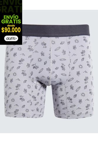 Boxer Para Hombre Filete Corto Microfibra Color Gris  Marca Ostu #60000478 Ostu