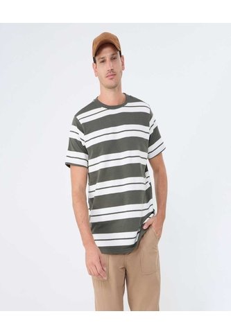 Camiseta Para Hombre Manga Corta Cuello Redondo Color Verde  Marca Ostu #60091423 Ostu