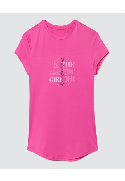 Camiseta Para Mujer Manga Corta Color Rosado  Marca Ostu #40091753