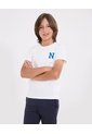 Camiseta Infantil Niño Manga Corta Cuello Redondo Color Crema Marca Ostu #80090275 de Ostu