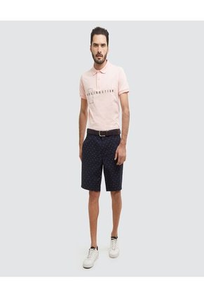 Polo Para Hombre Cuello Tejido Sin Bolsillo Color Rosado  Marca Ostu #60110476