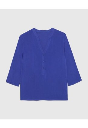 Blusa Para Mujer Manga 3/4 Color Azul Marca Ostu #40120718