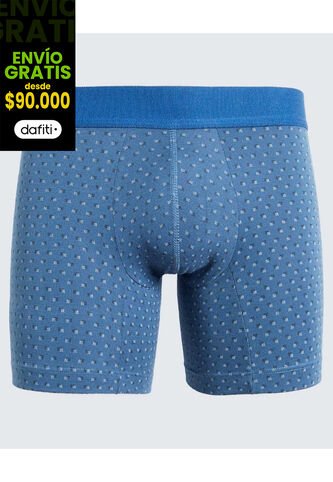 Boxer Para Hombre Filete Corto Algodón Color Azul  Marca Ostu #60000476 Ostu