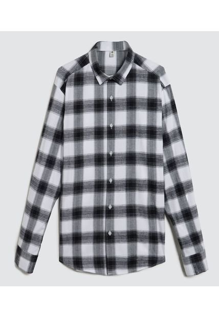 Camisa Para Hombre Manga Larga Sin Bolsillo Color Negro Marca Ostu #60010662