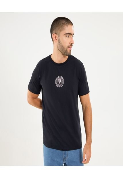 Camiseta Para Hombre Manga Corta Cuello Redondo Color Negro Marca Ostu #60091764