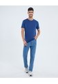 Camiseta Para Hombre Manga Corta Cuello Redondo Color Azul Marca Ostu #60091652 de Ostu