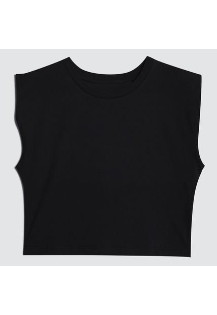 Camiseta Mujer Ostu M/S Negro Algodón 40091949-10