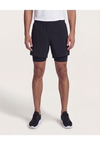 Bermuda  Para Hombre Deportiva Corto Color Negro Marca Ostu #60100480 Ostu