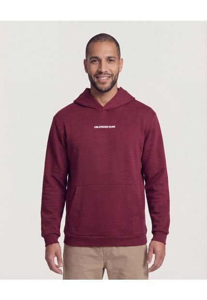 Buzo  Para Hombre Hoodie Color Vino Marca Ostu #60060627