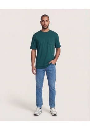 Camiseta  Para Hombre Manga Corta Cuello Redondo Color Verde Marca Ostu #60091838