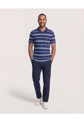 Polo Para Hombre Cuello Tejido Con Bolsillo Color Azul Marca Ostu #60110867