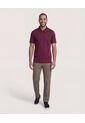 Polo  Para Hombre Cuello Maquina Sin Bolsillo Color Vino Marca Ostu #60110831 de Ostu