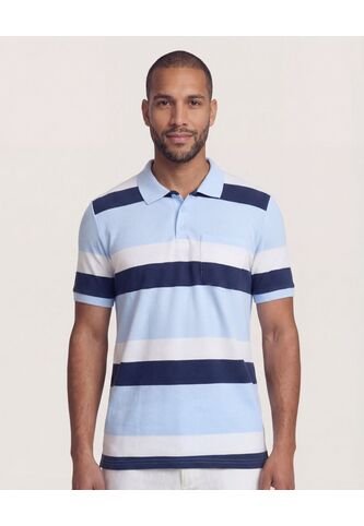 Polo  Para Hombre Cuello Tejido Con Bolsillo Color Azul Marca Ostu #60110868 Ostu