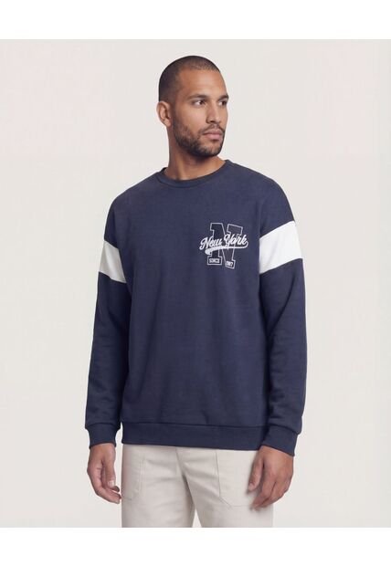 Buzo  Para Hombre Cuello Redondo Color Azul Marca Ostu #60060599