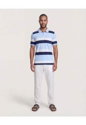 Polo  Para Hombre Cuello Tejido Con Bolsillo Color Azul Marca Ostu #60110868