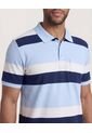 Polo  Para Hombre Cuello Tejido Con Bolsillo Color Azul Marca Ostu #60110868 de Ostu