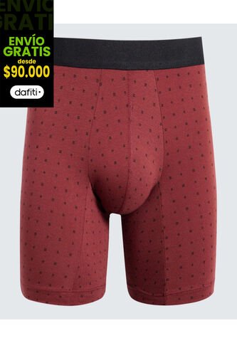 Boxer Para Hombre Filete Medio Algodón Color Vino Marca Ostu #60000484 Ostu