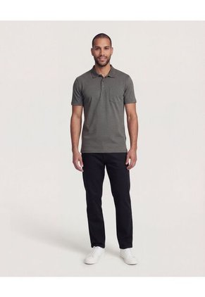 Polo  Para Hombre Cuello Tejido Con Bolsillo Color Verde Marca Ostu #60110873