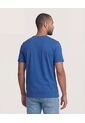 Camiseta  Para Hombre Manga Corta Cuello Redondo Color Azul Marca Ostu #60091899 de Ostu