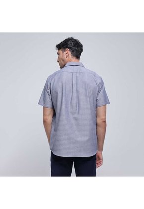 Camisa Para Hombre Manga Corta Con Bolsillo Color Azul  Marca Ostu #60010720