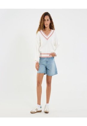 Saco Para Mujer Cuello V Color Rosado Marca Ostu #40330092