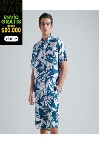 Bermuda Para Hombre  Color Azul  Marca Ostu #60100306 Ostu