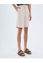 Bermuda Para Hombre Regular Corto Color Beige Marca Ostu #60100427 de Ostu