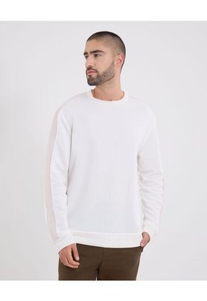 Buzo  Para Hombre Cuello Redondo Color Crema Marca Ostu #60060604