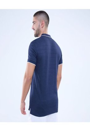 Polo Para Hombre Cuello Tejido Sin Bolsillo Color Azul  Marca Ostu #60110738