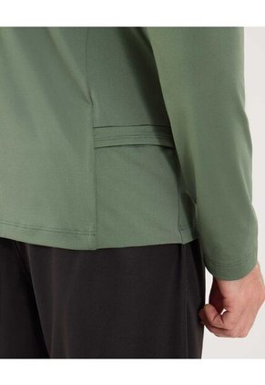 Camiseta Para Hombre Manga Larga Cuello Redondo Color Verde Marca Ostu #60091732