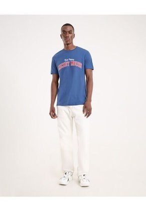 Camiseta Para Hombre Manga Corta Cuello Redondo Color Azul Marca Ostu #60091748