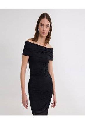 Vestido Para Mujer M/C Corto Color Negro Marca Ostu #40170318