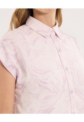 Camisa Para Mujer Manga Corta Color Lila Marca Ostu #40010338