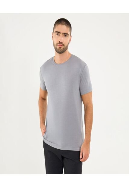 Camiseta Para Hombre Manga Corta Cuello Redondo Color Gris Marca Ostu #60091653