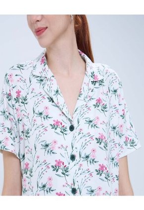 Pijama Para Mujer M/C P/C Color Crema Marca Ostu #40040401