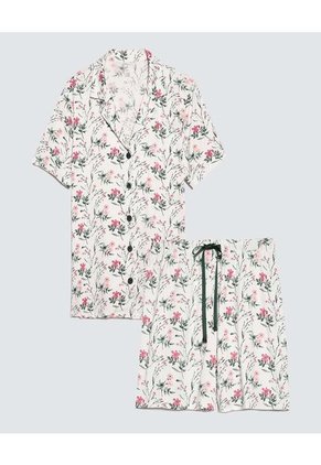 Pijama Para Mujer M/C P/C Color Crema Marca Ostu #40040401