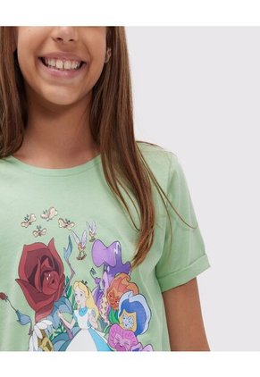 Camiseta Estampada De Alicia En El País De Las Maravillas