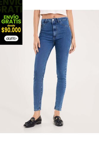 Jean Para Mujer Skinny Color Azul Medio Marca Ostu #40160525 Ostu