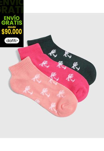 Medias Para Mujer Tobillera Color Pack X Marca Ostu #40980202 Ostu