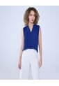 Blusa Para Mujer Manga Sisa Color Azul Rey Marca Ostu #40121067 de Ostu