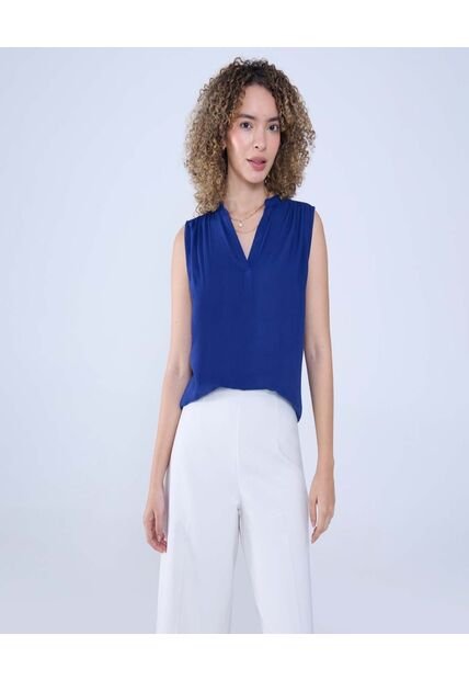 Blusa Para Mujer Manga Sisa Color Azul Rey Marca Ostu #40121067