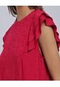 Blusa Para Mujer Manga Sisa Color Rojo Marca Ostu #40121017 de Ostu